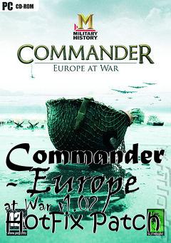 Box art for Commander - Europe at War v1.02 HotFix Patch