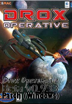 Box art for Drox Operative Beta v0.933 Patch (Windows)