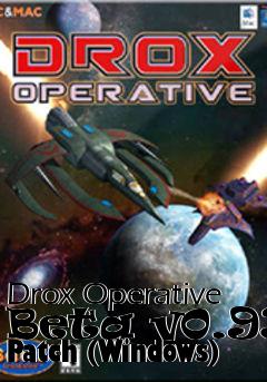 Box art for Drox Operative Beta v0.933 Patch (Windows)