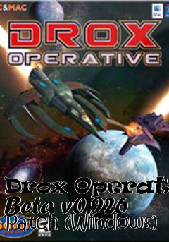 Box art for Drox Operative Beta v0.926 Patch (Windows)