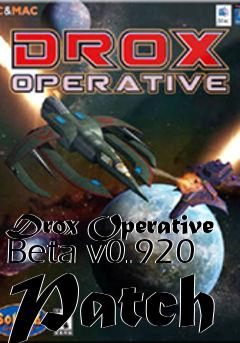 Box art for Drox Operative Beta v0.920 Patch