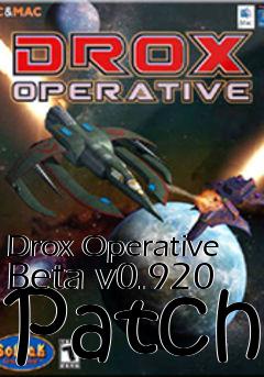 Box art for Drox Operative Beta v0.920 Patch