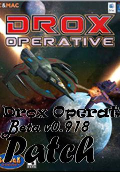 Box art for Drox Operative Beta v0.918 Patch