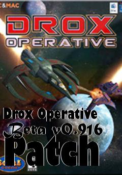 Box art for Drox Operative Beta v0.916 Patch
