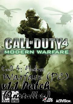 Box art for CoD 4: Modern Warfare (PC) v1.1 Patch (Installer)