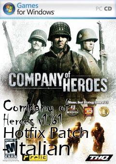 Box art for Company of Heroes v1.61 Hotfix Patch - Italian