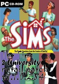 Box art for The Sims 2 University retail patch v1.1.0.284