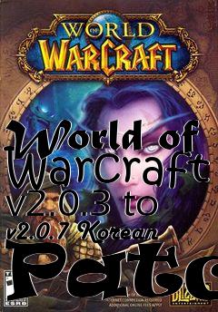 Box art for World of Warcraft v2.0.3 to v2.0.7 Korean Patch