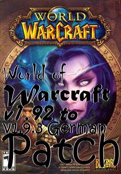Box art for World of Warcraft v1.92 to v1.9.3 German Patch
