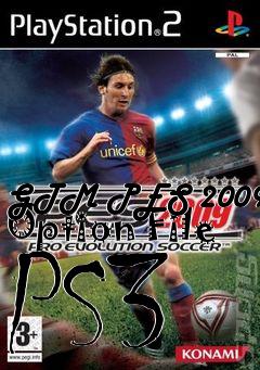 Box art for GTM PES 2009 Option File PS3