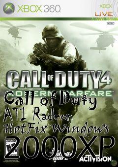 Box art for Call of Duty ATI Radeon HotFix Windows 2000XP