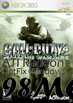 Box art for Call of Duty ATI Radeon HotFix Windows 98ME