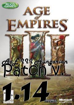 Box art for AoE III Hungarian Patch v. 1.14