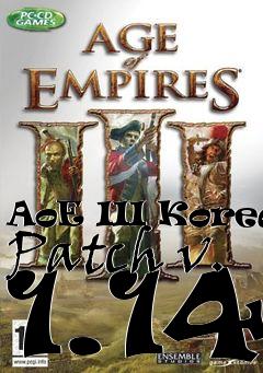 Box art for AoE III Korean Patch v. 1.14