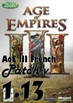 Box art for AoE III French Patch v. 1.13