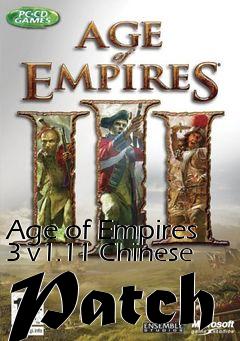 Box art for Age of Empires 3 v1.11 Chinese Patch