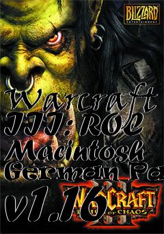 Box art for Warcraft III: ROC Macintosh German Patch v1.16