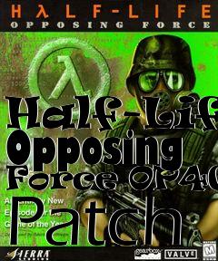 Box art for Half-Life Opposing Force OP4CTF Patch