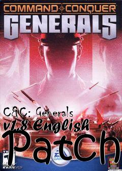 Box art for C&C: Generals v1.8 English Patch