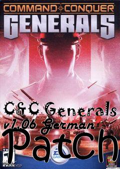 Box art for C&C Generals v1.06 German Patch