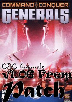 Box art for C&C Generals v1.06 French Patch