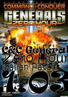 Box art for C&C Generals: Zero Hour Italian Patch 1.03