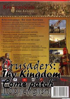 Box art for Crusaders: Thy Kingdom Come patch 1.00 (english)