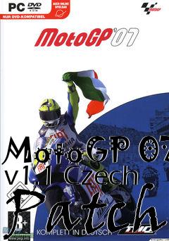 Box art for MotoGP 07 v1.1 Czech Patch