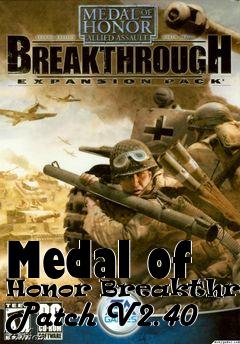 Box art for Medal of Honor Breakthrough Patch V2.40