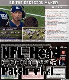 Box art for NFL Head Coach Retail Patch v1.1