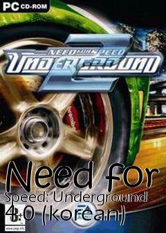 Box art for Need for Speed: Underground 4.0 (korean)