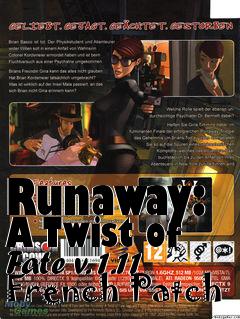 Box art for Runaway: A Twist of Fate v. 1.11 French Patch