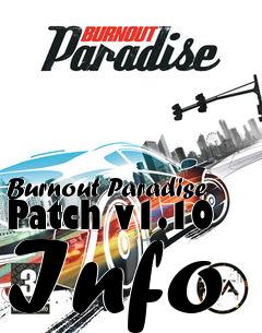 Box art for Burnout Paradise Patch v1.10 Info