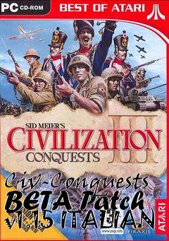 Box art for Civ-Conquests BETA Patch v1.15 ITALIAN