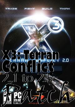 Box art for X3: Terran Conflict 2.1 to 2.5 Patch
