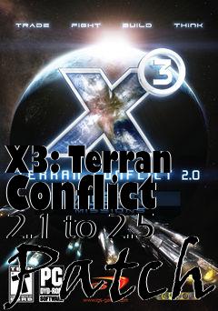 Box art for X3: Terran Conflict 2.1 to 2.5 Patch