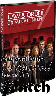 Box art for Law and Order Criminal Intent v1.1 Patch