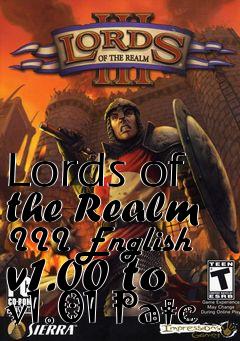 Box art for Lords of the Realm III English v1.00 to v1.01 Patc