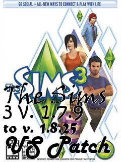 Box art for The Sims 3 v. 1.7.9 to v. 1.8.25 US Patch