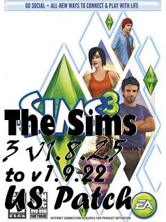 Box art for The Sims 3 v1.8.25 to v1.9.22 US Patch