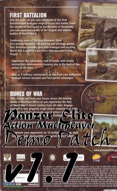 Box art for Panzer Elite Action Multiplayer Demo Patch v1.1