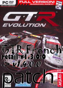 Box art for GTR French retail v1.3.0.0 -> v1.4.0.0 patch