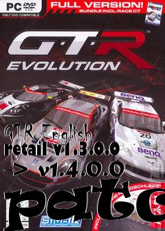 Box art for GTR English retail v1.3.0.0 -> v1.4.0.0 patch