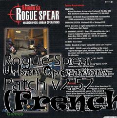 Box art for Rogue Spear: Urban Operations Patch v2.52 (French)