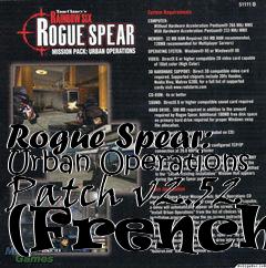 Box art for Rogue Spear: Urban Operations Patch v2.52 (French)