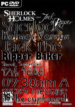 Box art for Sherlock Holmes Versus Jack The Ripper