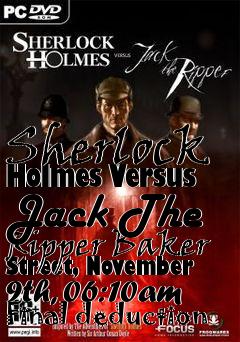 Box art for Sherlock Holmes Versus Jack The Ripper