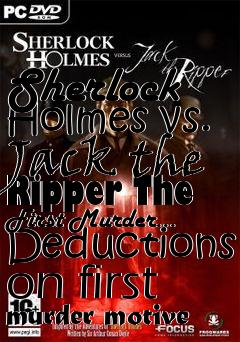 Box art for Sherlock Holmes vs. Jack the Ripper