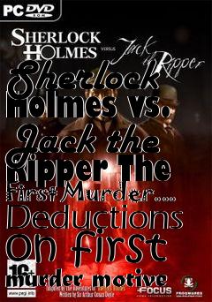 Box art for Sherlock Holmes vs. Jack the Ripper