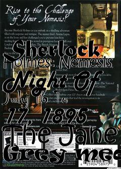 Box art for Sherlock Holmes: Nemesis